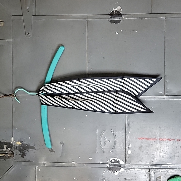 Black & White Stripe Tie - Picture 4 of 5